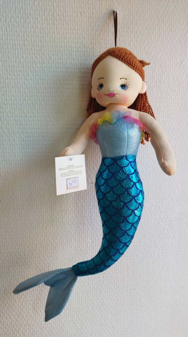 Zeemeermin met blauwe staart.