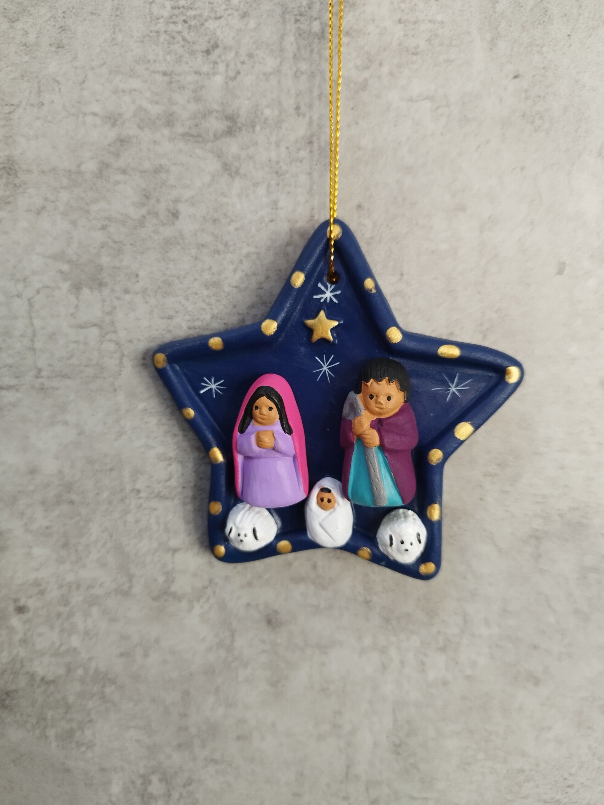 Kerstgroep ster hanger