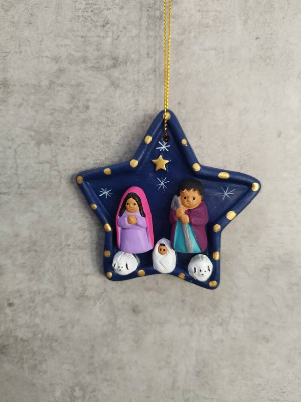 Kerstgroep ster hanger