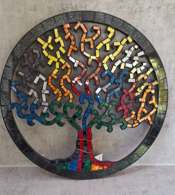 Levensboom multi kleuren in de takken