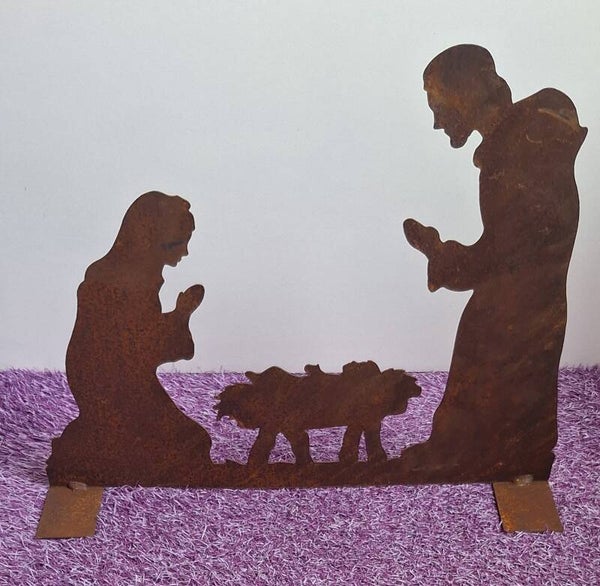 Roest Kerst de heilige familie.