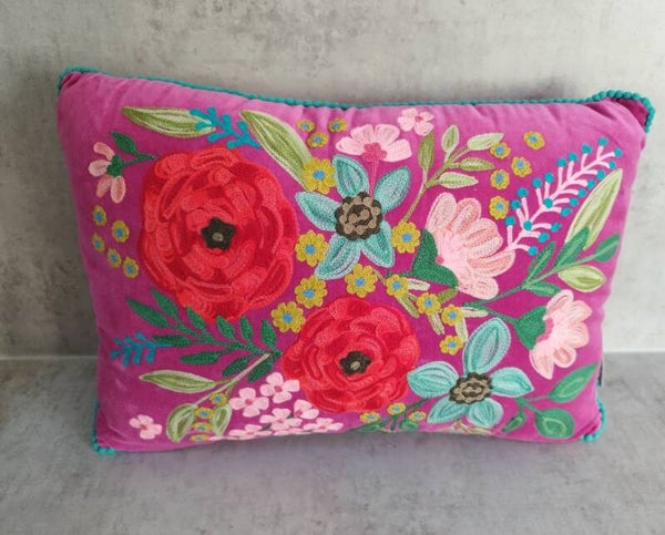 Fairtrade kussen diverse bloemen