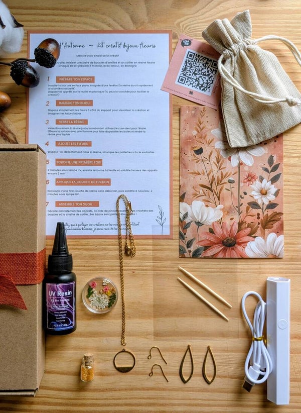 Éclats d’Automne – Kit créatif DIY bijoux fleuris