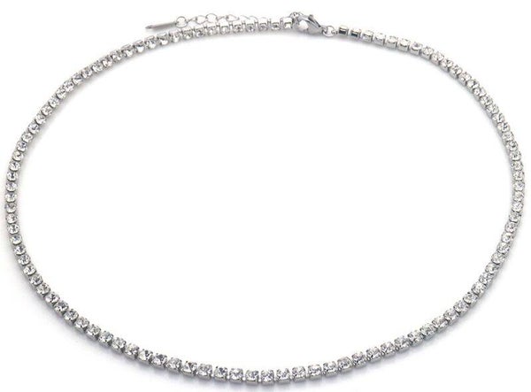 Diamond Glow ketting Zilver