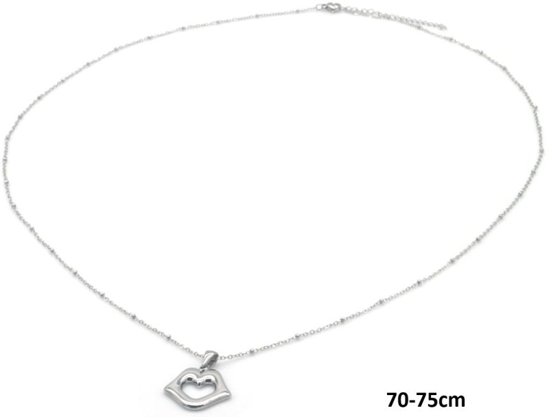 Lips ketting Zilver