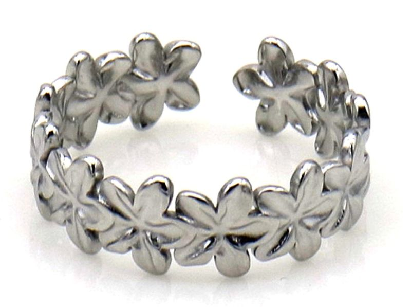 Bloom Circle ring Zilver