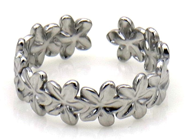 Bloom Circle ring Zilver
