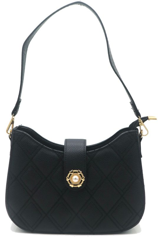 Gold Accent Chic Zwarte schoudertas