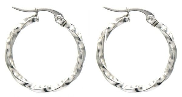 Twisted Hoops Zilver