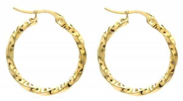 Twisted Hoops Goud