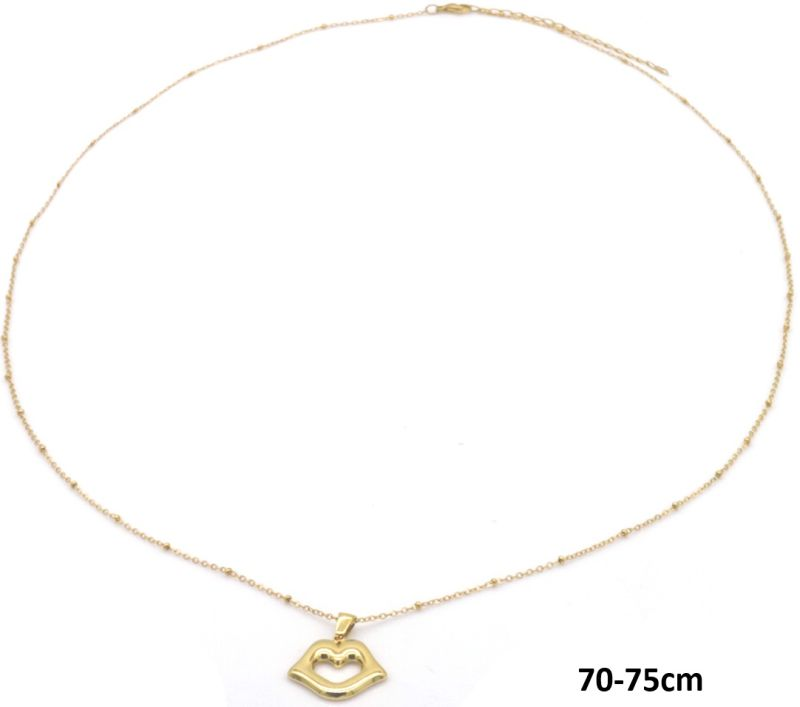 Lips ketting Goud
