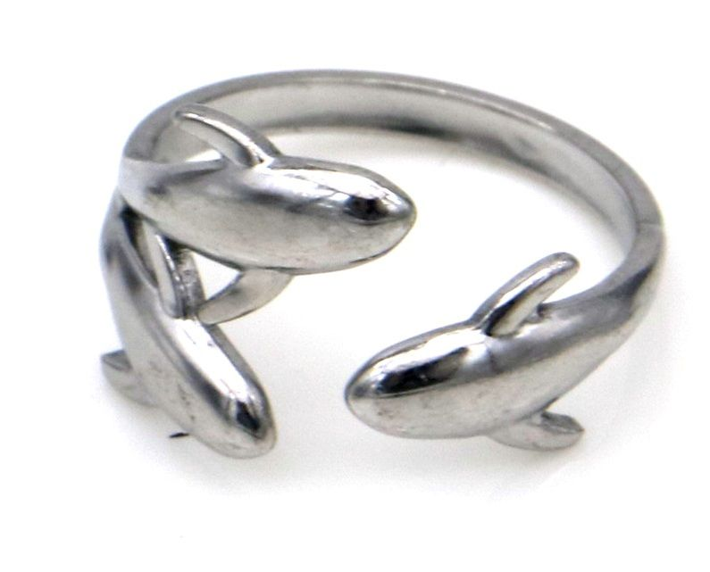 Dolphin ring Zilver