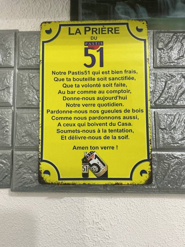 La prière du pastis 51