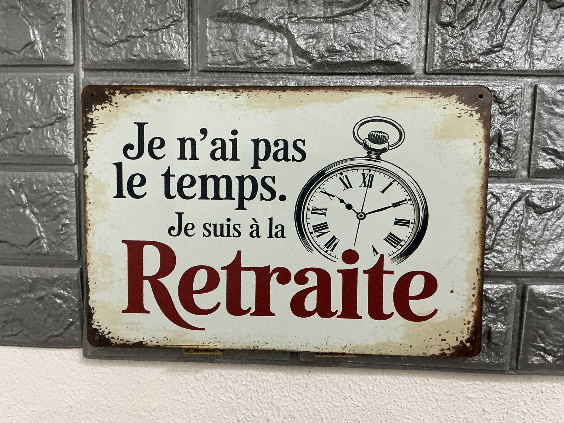 Je n’ai pas le temps, je suis à la retraite