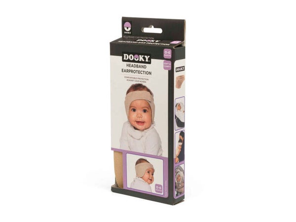 Dooky Headband Baby Ear Protection 0-6m Beige