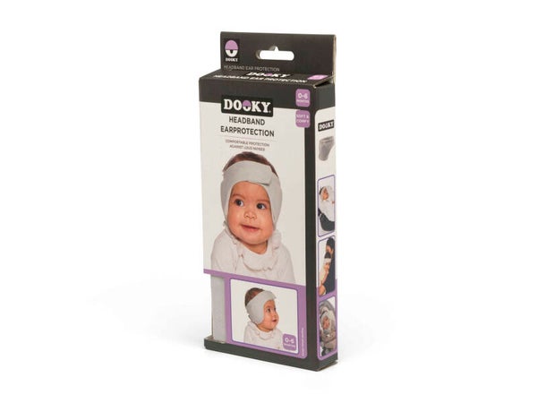 Dooky Headband Baby Ear Protection 0-6m Grey