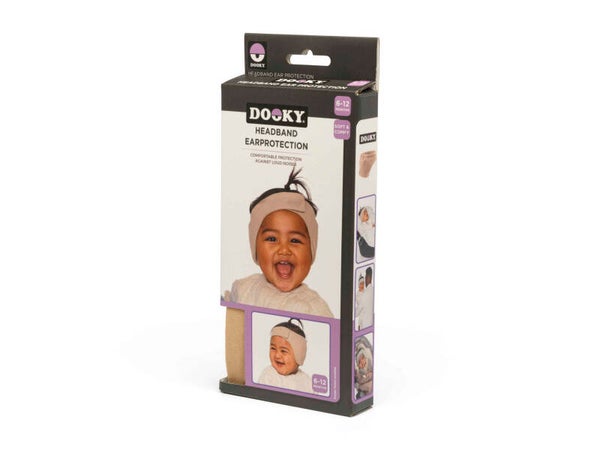 Dooky Headband Baby Ear Protection 6-12m Beige