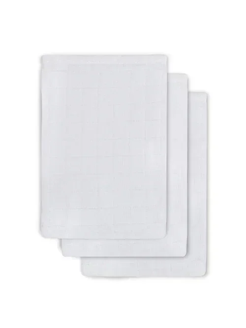 134. Jollein Washandje bamboo- 3 Stuks - White