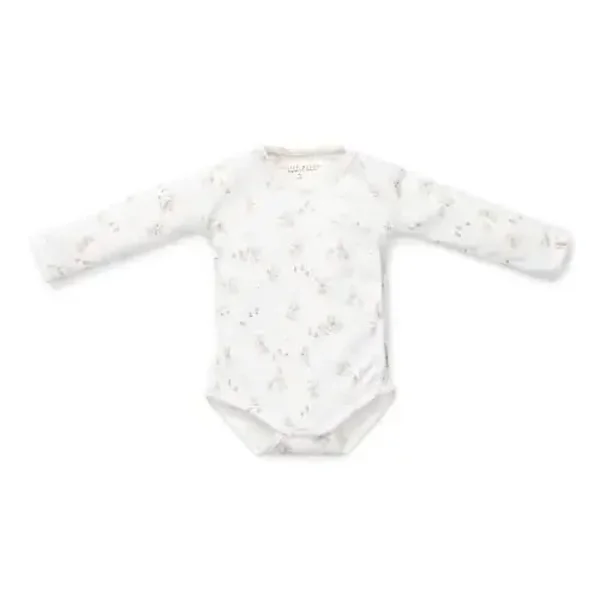 Little dutch Romper overslag lange mouw - Wit - Newborn Naturals - Baby Bunny