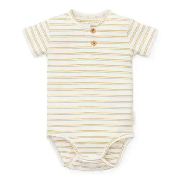 Little dutch Romper korte mouw - Meerkleurig - Little Farm - Streep