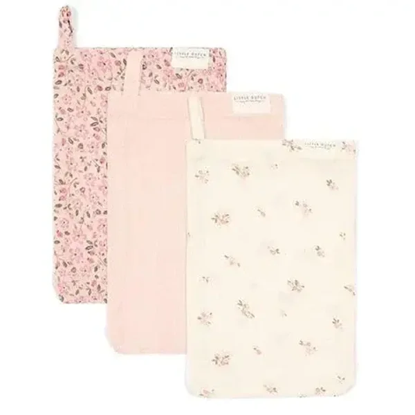 129. Little dutch Washandjes set - Roze - Fairy Garden