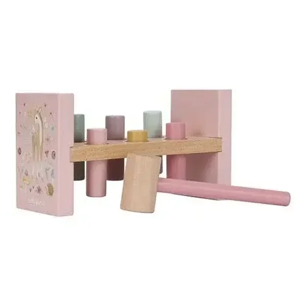 102. Little dutch Houten Hamerbank - Roze - Fairy Garden