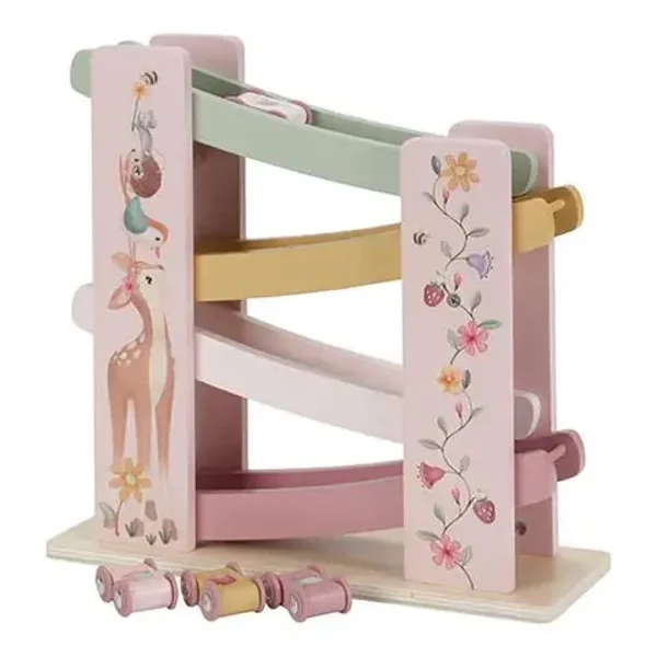 106. Houten autobaan - Roze - Fairy Garden