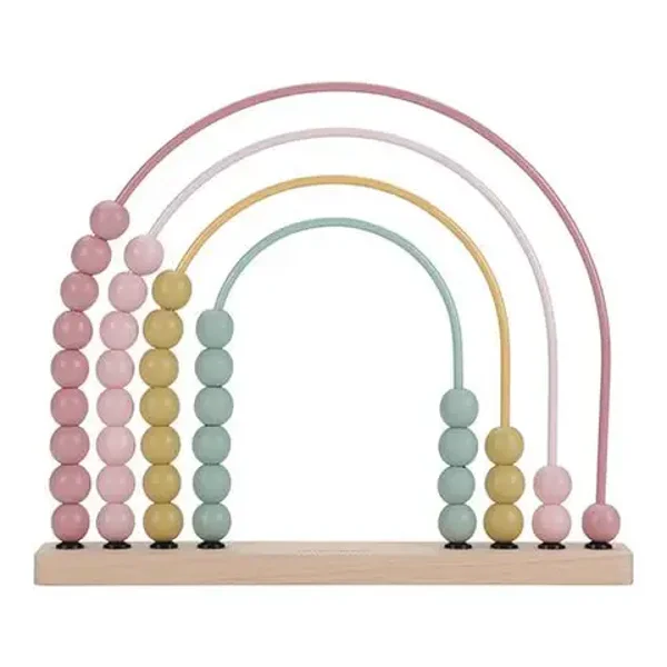 106. Little dutch Regenboog telraam - Roze - Fairy Garden