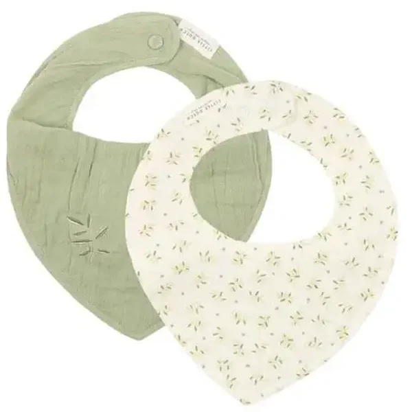 Little dutch 2-pack Bandana slab - Groen - Essentials - Blueberry Leaves