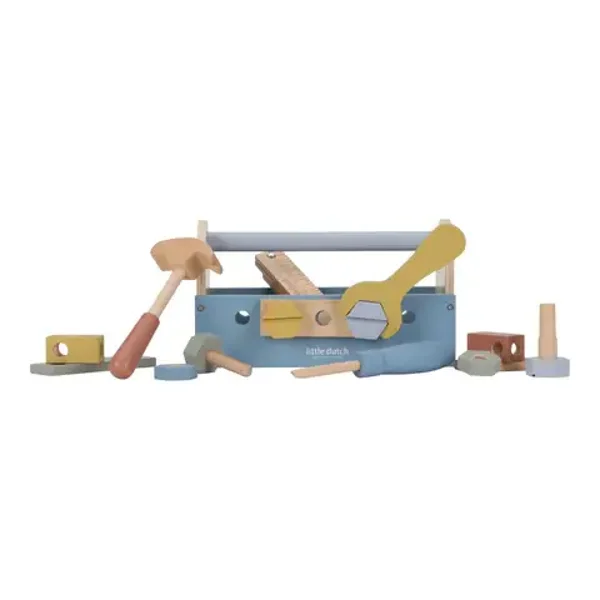 125. Little dutch Houten gereedschapskist - Blauw - Essentials