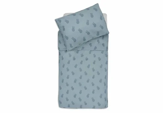 Jollein Dekbedovertrek met sloop 100x140cm Miffy Shadow - Sea Green