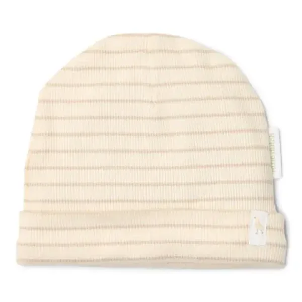 Little dutch Babymutsje - Beige - Newborn Naturals - Stripe