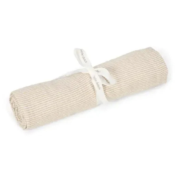 Little dutch Swaddle - Beige streepjes - 120 cm