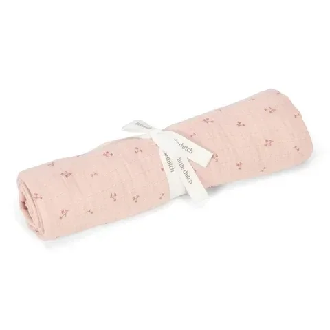 127. Little dutch Swaddle - Roze - 120 cm - Essentials