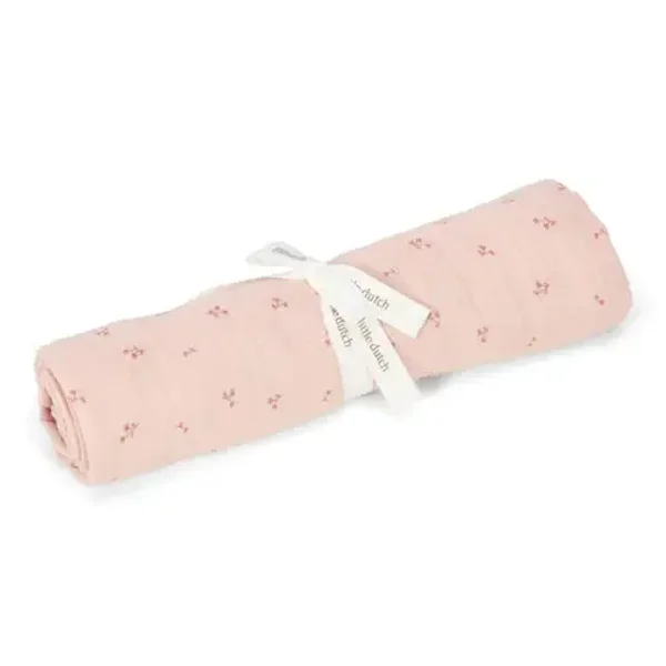 Little dutch Swaddle - Roze - 120 cm - Essentials