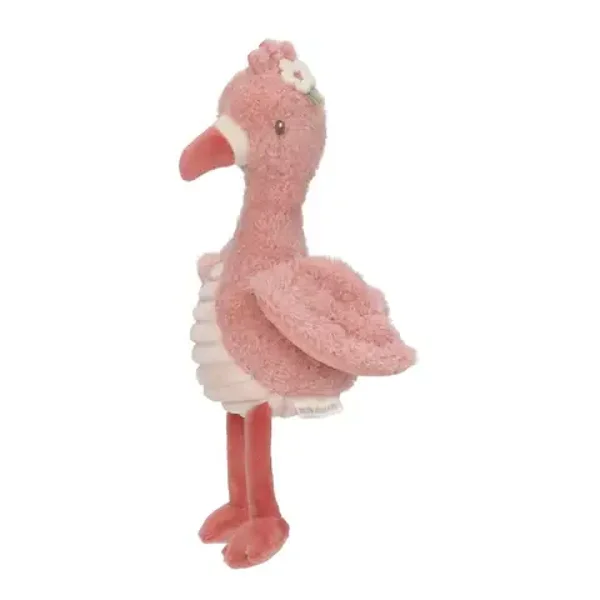 Little dutch Knuffel Flamingo - Roze - 17 cm