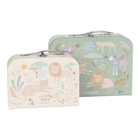 Little dutch Kofferset - Groen - Safari Friends