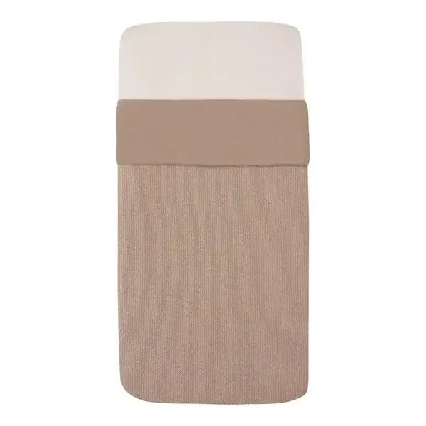 141. Witlof for kids Tuck-Inn ledikant deken 60x120cm Urban taupe velvet rib