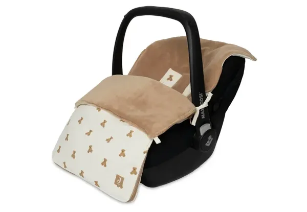 Jollein Voetenzak groep 0+ 3/5 punts gordel - Mini Teddy Bear