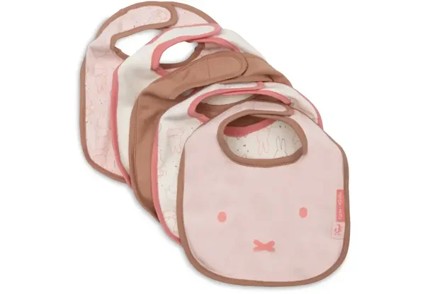 Jollein Slab Jersey Waterproof - Nijntje Moments - 5 Stuks silk rose