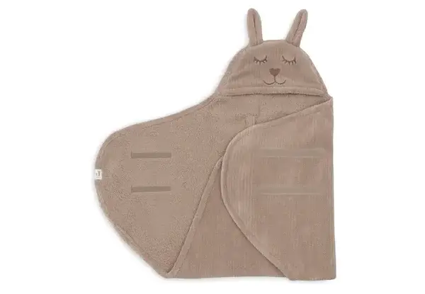 138. Jollein Wikkeldeken - Bunny - Cloudy Rib Milky Coffee