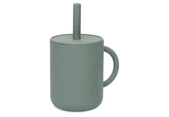 Drinking cup silicone Jollein Ash green