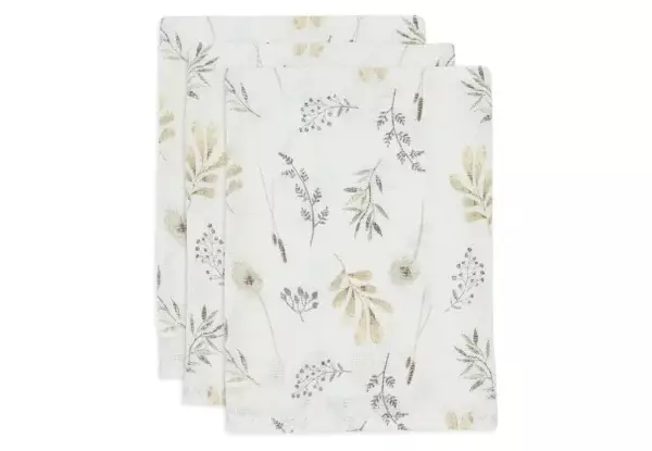 44. Jollein 3 pack wash cloths wild flowers