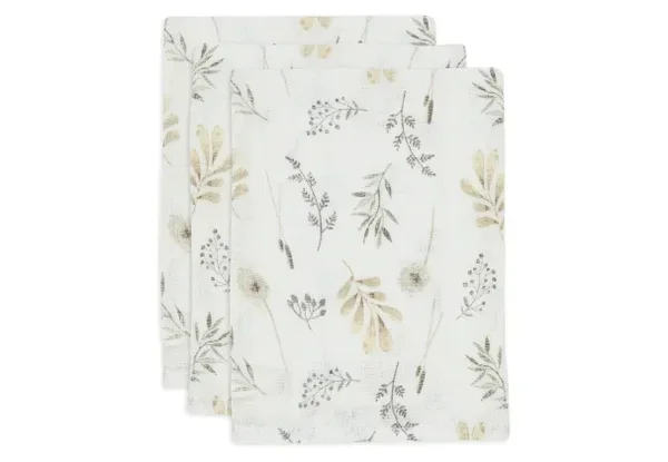 129. Jollein 3 pack wash cloths wild flowers