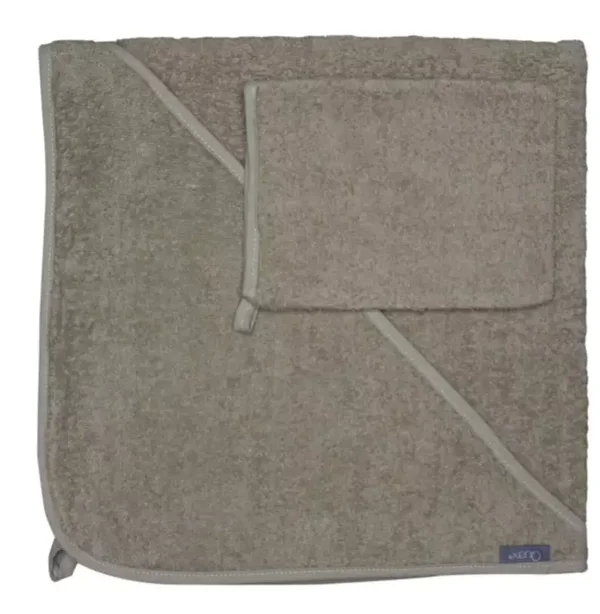 Quax Badcape en washandje - Tijm