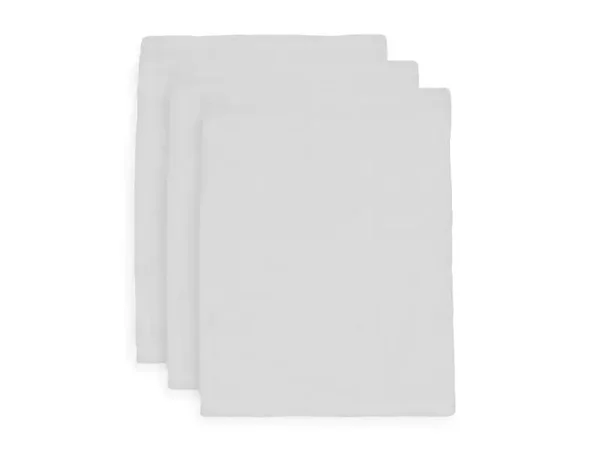 Jollein Hydrofiel Washandje Bamboe Katoen - Wit - 3 Stuks