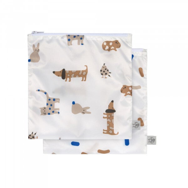 Lassig Snacktasje (2 stuks), Little Mateys koningsblauw