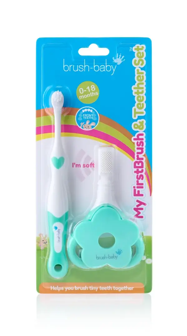 109. Brush-Baby | Baby’s Eerste Tandenborstel & Bijtring Tandenborstel | 0 -18 maanden