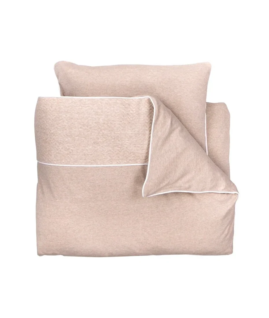 Poetree 1-Persoons dekbedovertrek en kussensloop Chevron Light Camel