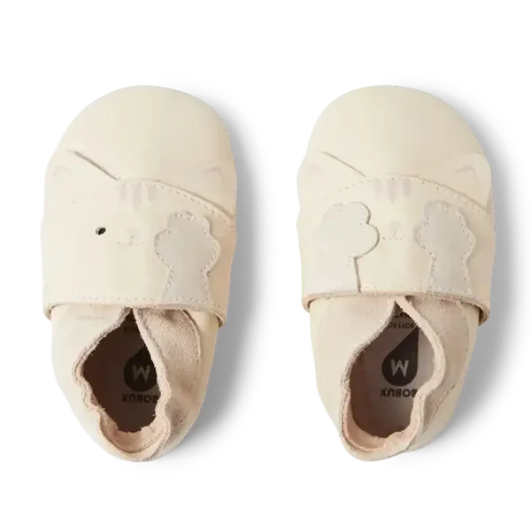 Bobux Soft Soles Peek A Boo Kitty White Swan | Wit M